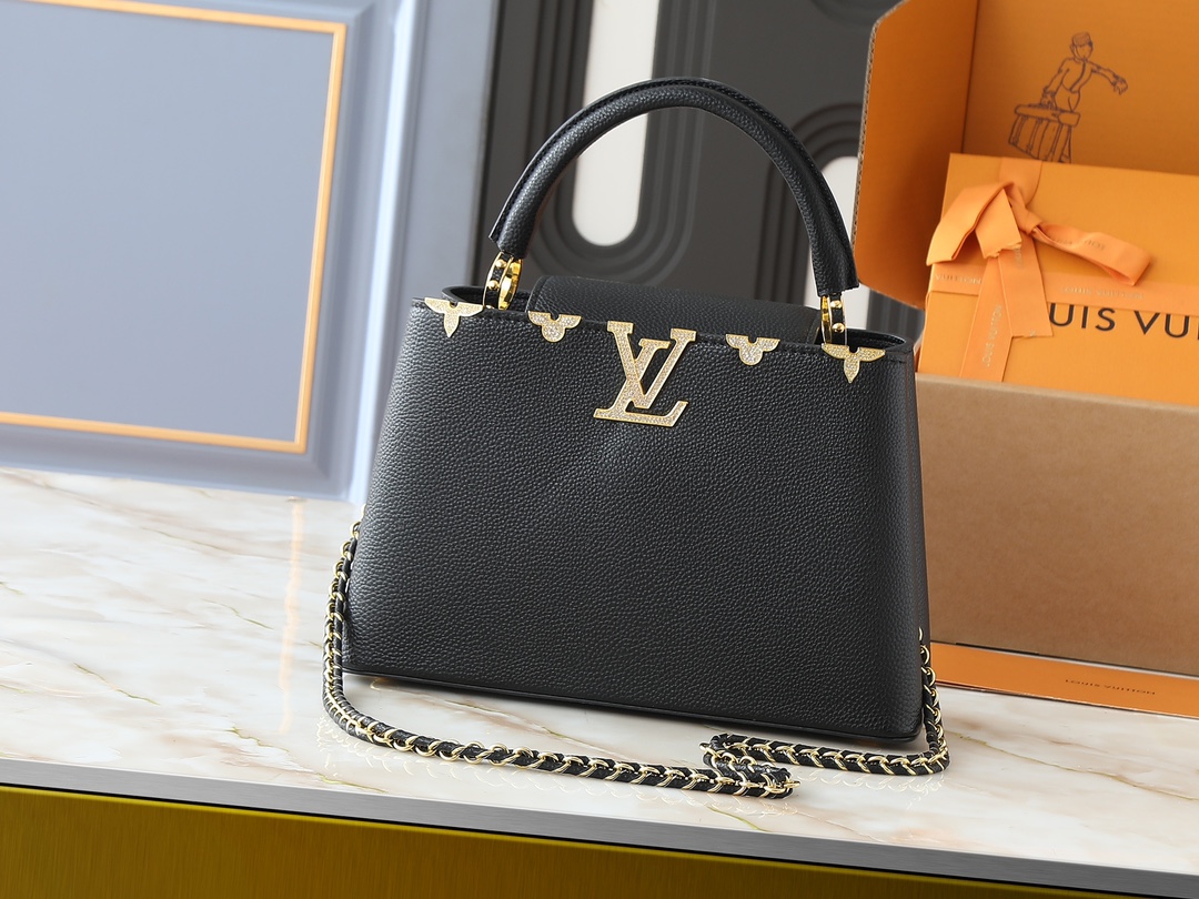 LV Classic Handbag Monogram Empreinte Model M45945 Padlock Detail Everyday